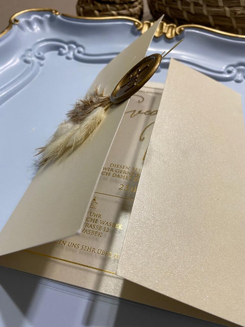 Code: 1025 - Handgemachte Hochzeitseinladung - Einladung Store