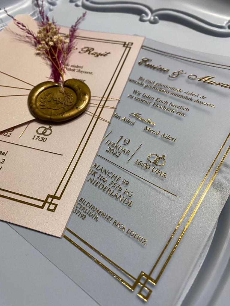 Code: 1026 - Handgemachte Hochzeitseinladung - Einladung Store