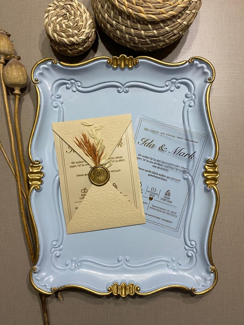 Code: 1027 - Handgemachte Hochzeitseinladung - Einladung Store