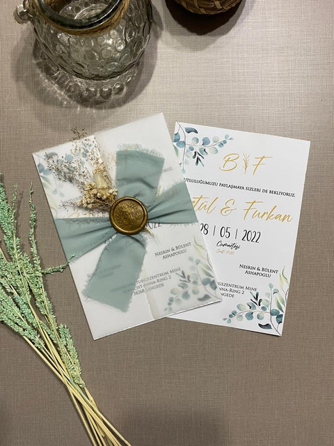 Code: 1079 - Handgemachte Hochzeitseinladung - Einladung Store