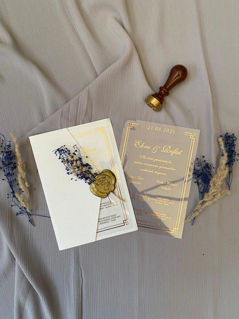 Code: 6101 - Handgemachte Hochzeitseinladung - Einladung Store