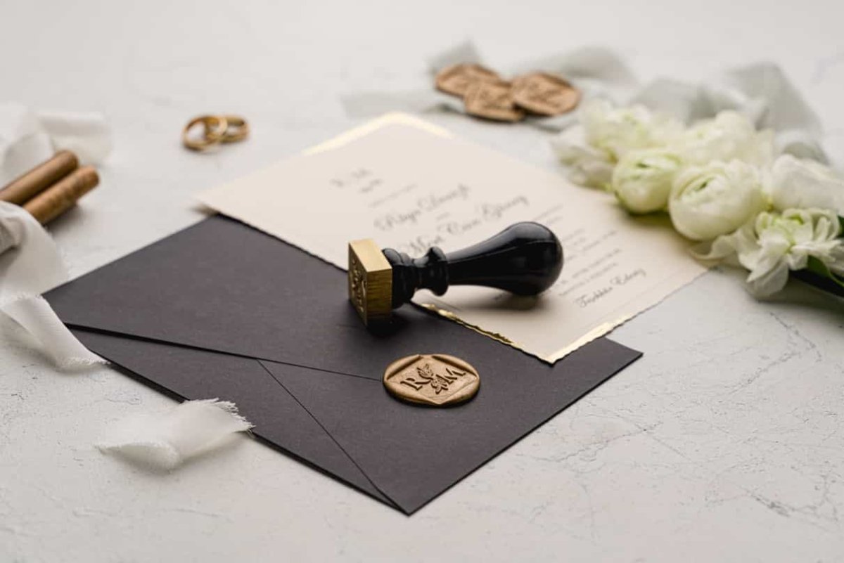 Code: E9192 - Handgemachte Hochzeitseinladung - Einladung Store