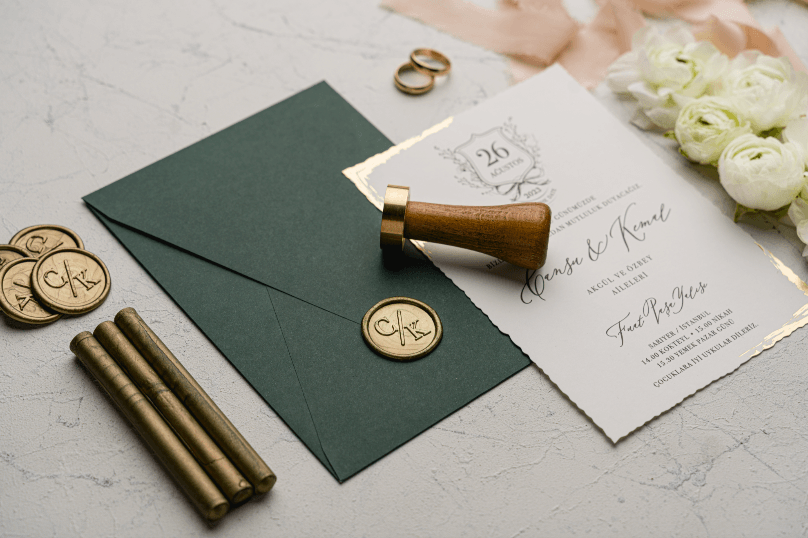 Code: E9193 - Handgemachte Hochzeitseinladung - Einladung Store