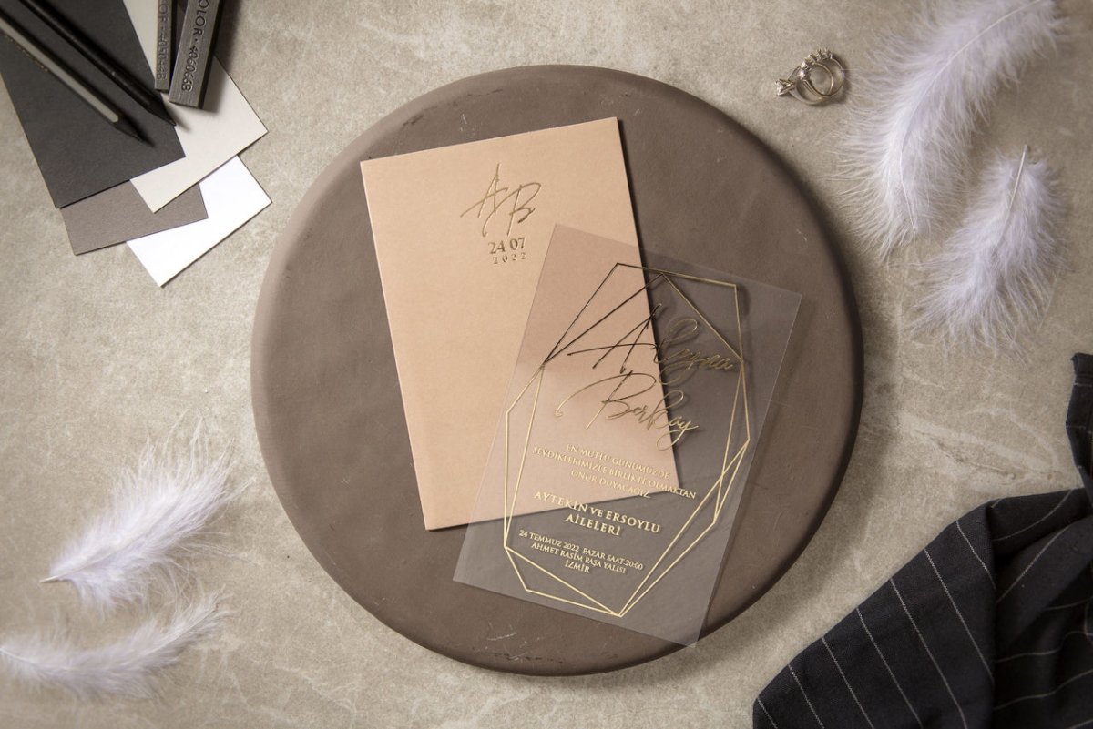 Code: IK7035 - Transparente Hochzeitseinladung - Einladung Store