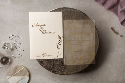 Code: IK8401 - Transparente Hochzeitseinladung - Einladung Store