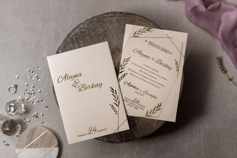 Code: IK8401 - Transparente Hochzeitseinladung - Einladung Store