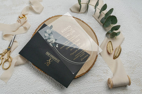 Code: 9213 - Transparente Hochzeitseinladung