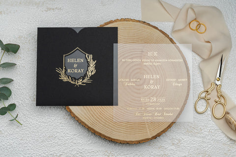 Code: 9272 - Transparente Hochzeitseinladung