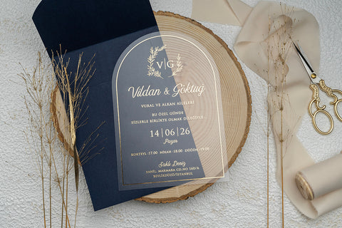Code: 9311 - Transparente Hochzeitseinladung