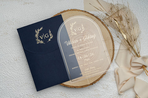 Code: 9311 - Transparente Hochzeitseinladung