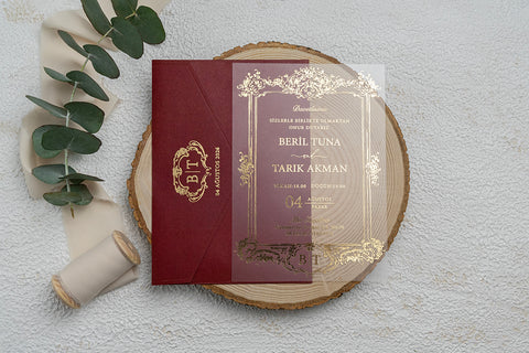 Code: 9363 - Transparente Hochzeitseinladung