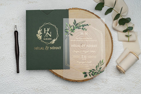Code: 9366 - Transparente Hochzeitseinladung