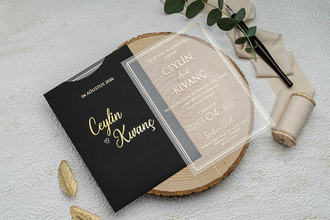 Code: 9371 - Transparente Hochzeitseinladung