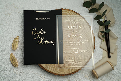 Code: 9371 - Transparente Hochzeitseinladung