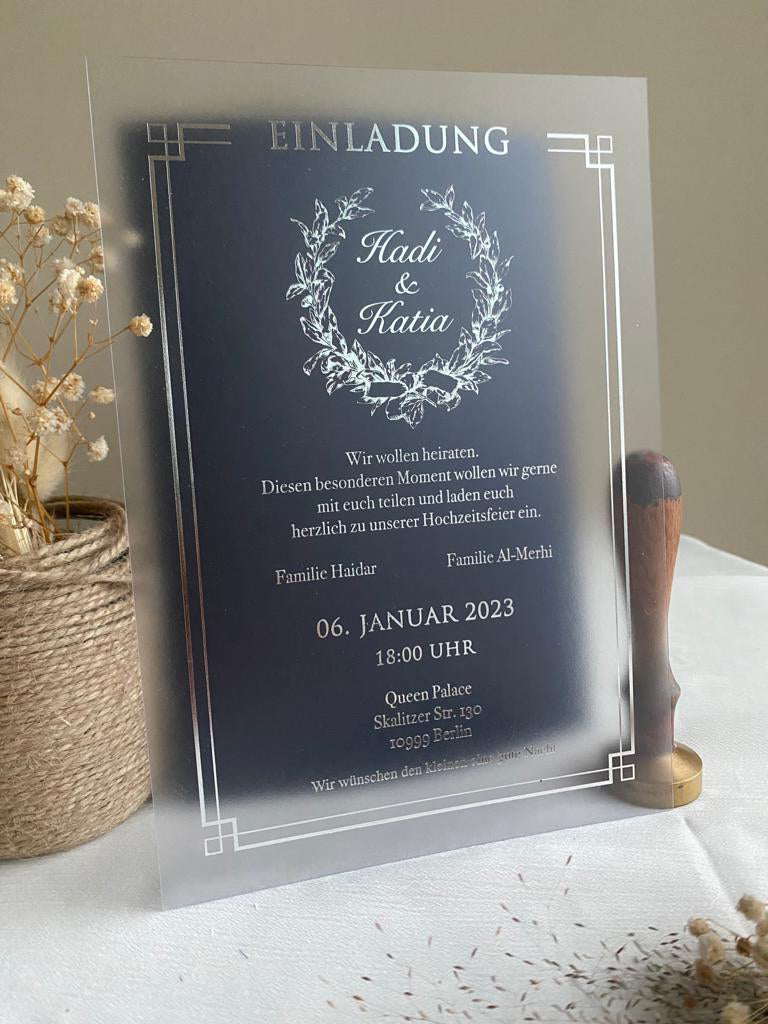 Code : 4007 - Invitation de mariage faite à la main