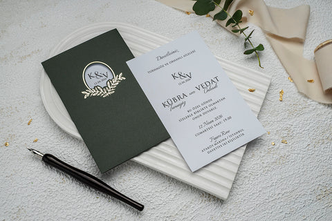 Code: E9163- Klassische Hochzeitseinladung
