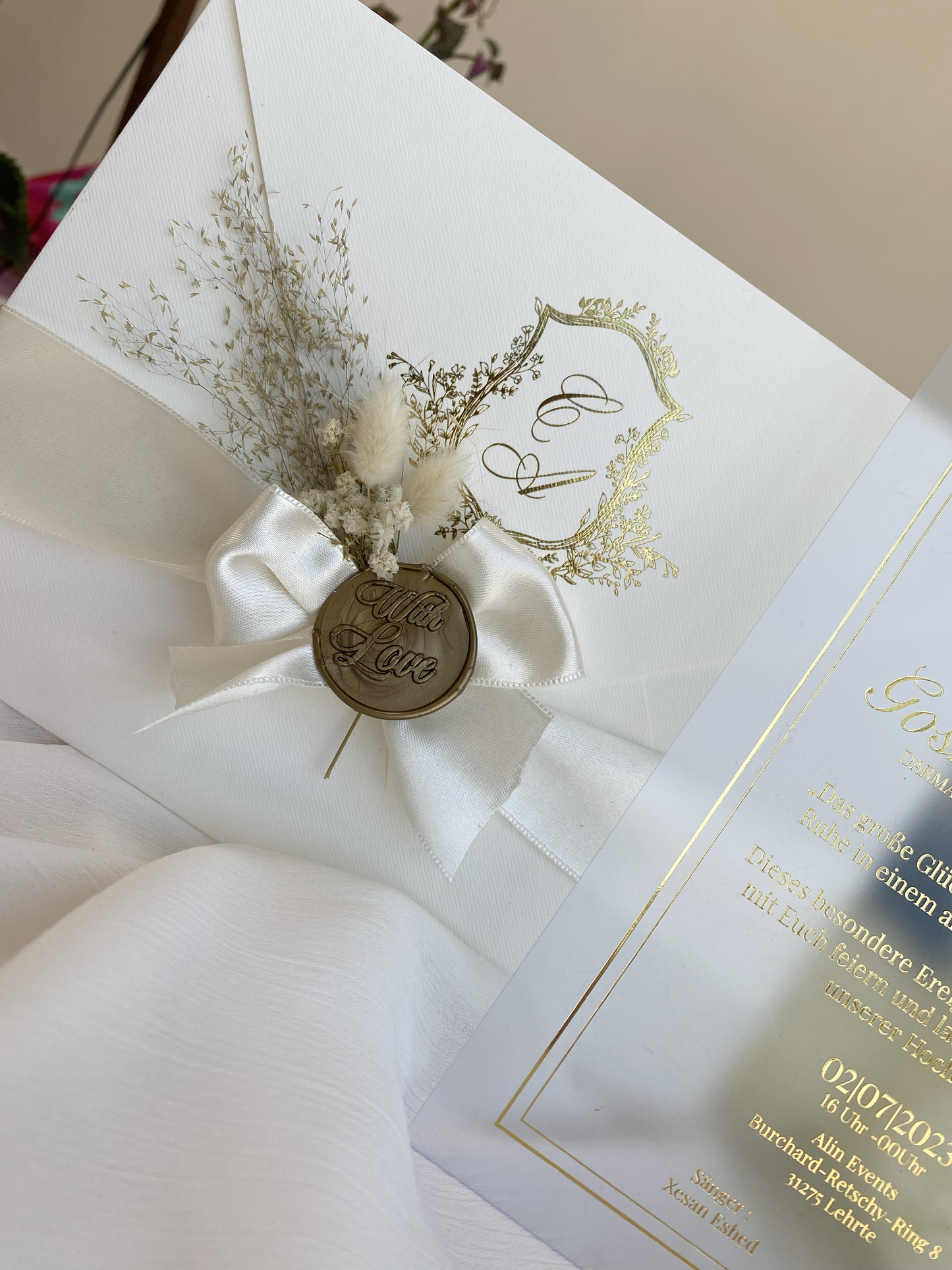 Code: 4013 - Handgemachte Hochzeitseinladung