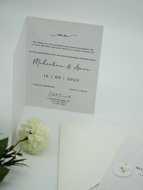 Code: 5016 - Handgemachte Hochzeitseinladung