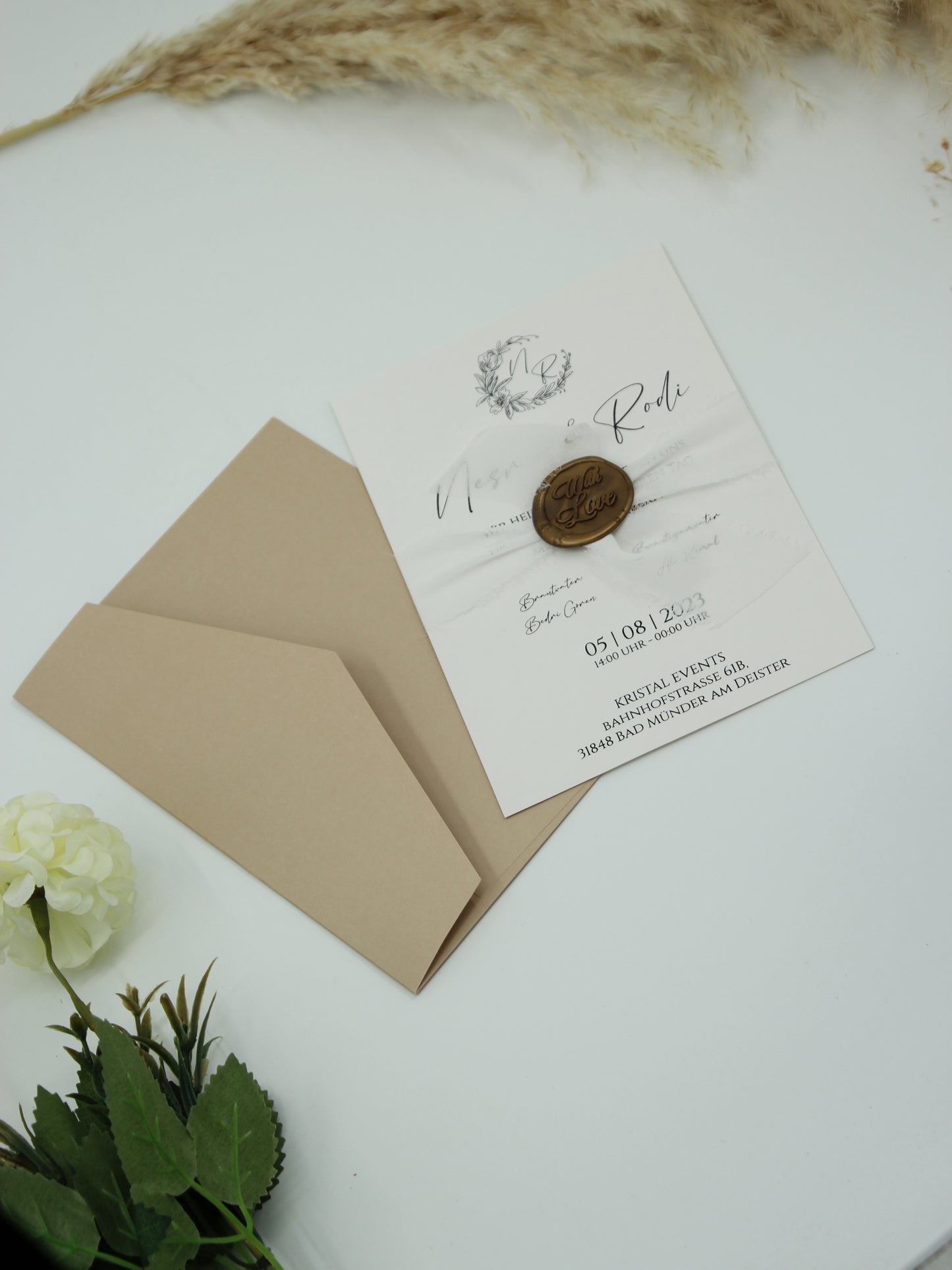 Code: 5014 - Handgemachte Hochzeitseinladung