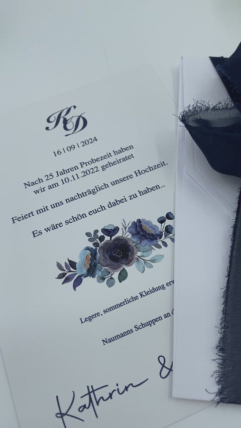Code: 5011 - Handgemachte Hochzeitseinladung