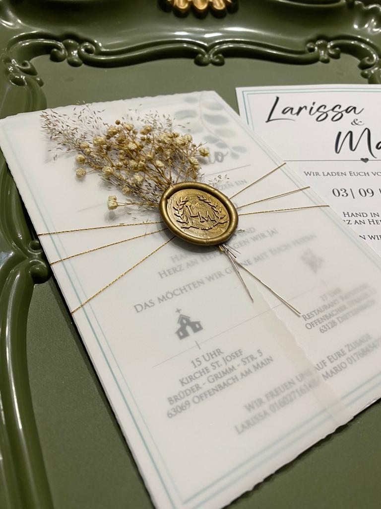 Code: 1021 - Handgemachte Hochzeitseinladung - Einladung Store