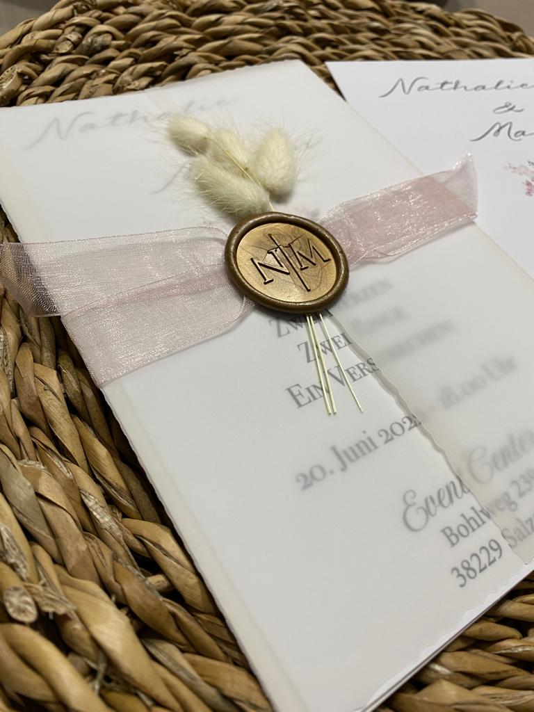 Code: 1022 - Handgemachte Hochzeitseinladung - Einladung Store