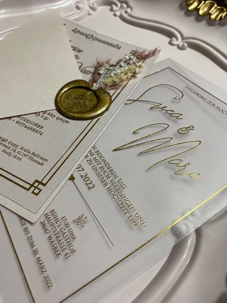 Code: 1023 - Handgemachte Hochzeitseinladung - Einladung Store